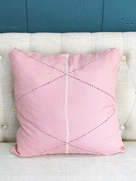 Pink mudcloth online pillow