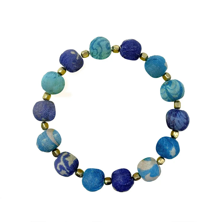 Kantha Azure Bauble Bracelet - Mango + Main