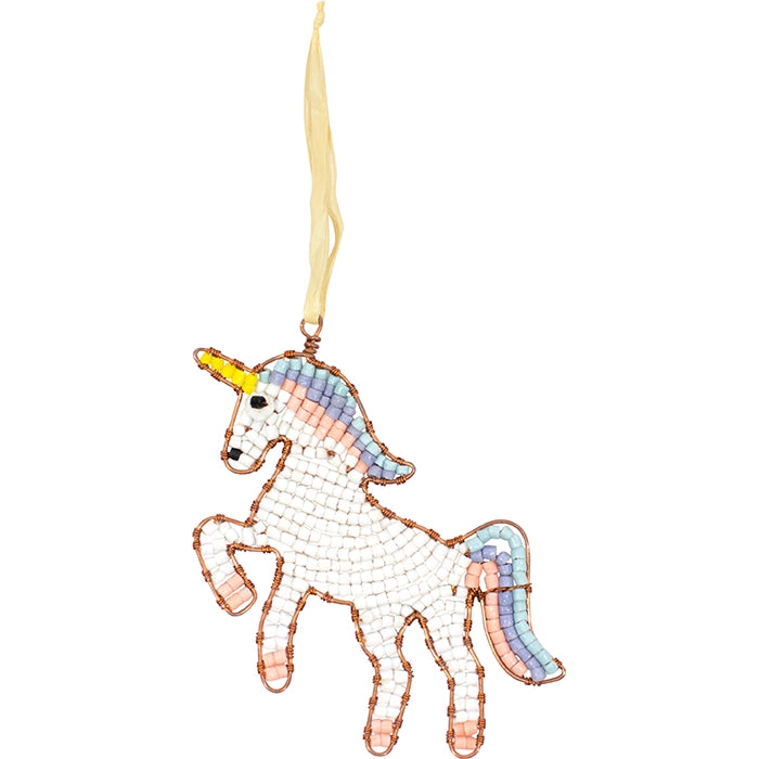 Recycled Glass Unicorn Ornament - Mango + Main