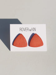 Mod Triangle Studs - Ruby