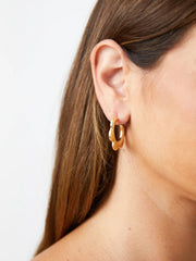Gold Petal Hoops