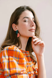 Teal Sphere Earrings - Mango + Main