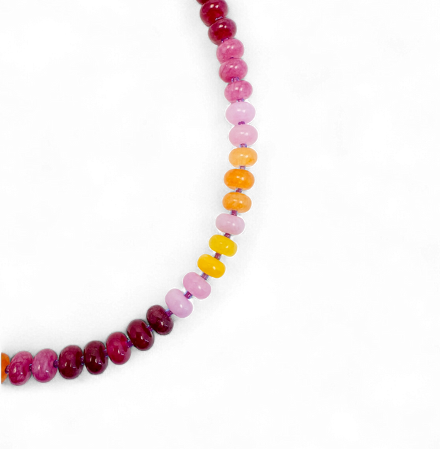 Bold Stone Necklace - Sunset