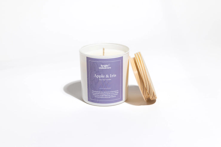 Apple & Iris Soy Candle - 9oz Glass - Mango + Main