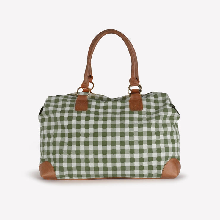 Malti Weekender - Olive Gingham