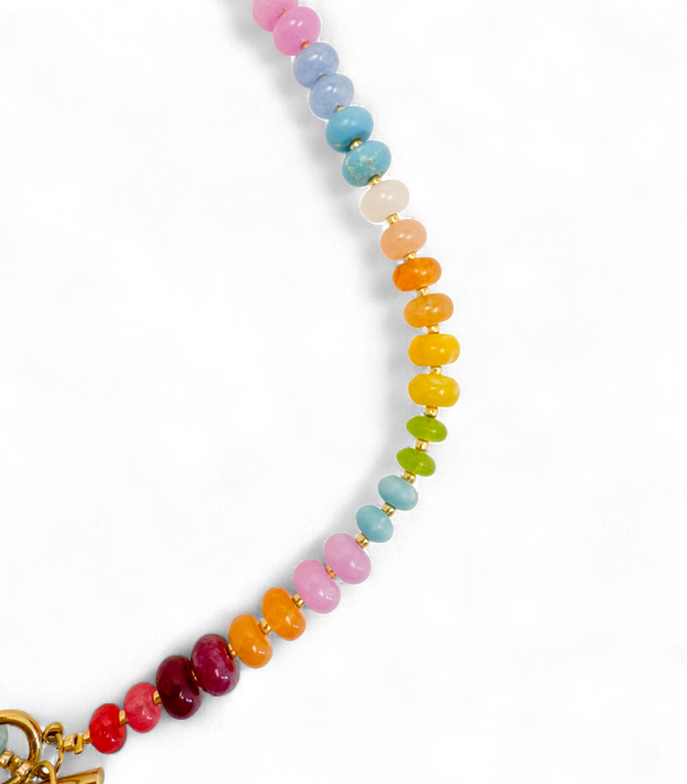 Bold Stone Necklace - Confetti Party