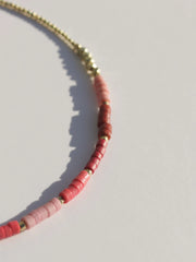 Gradient Bead Necklace - Ruby - Mango + Main