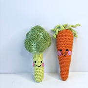 Hand Knitted Carrot Rattle - Mango + Main