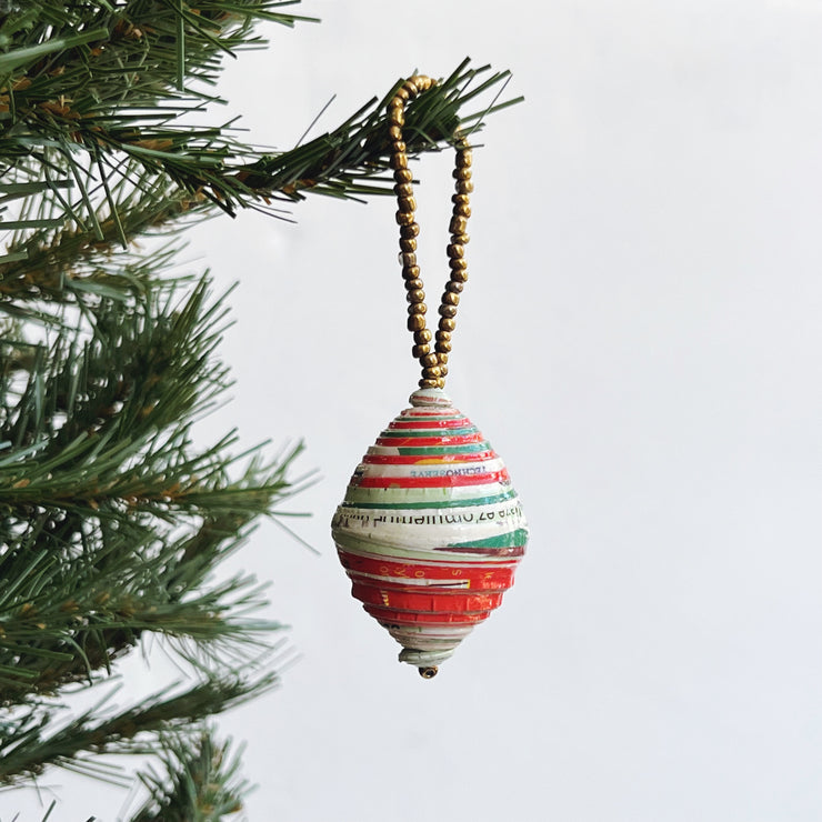 Holiday Paper Ball Ornament