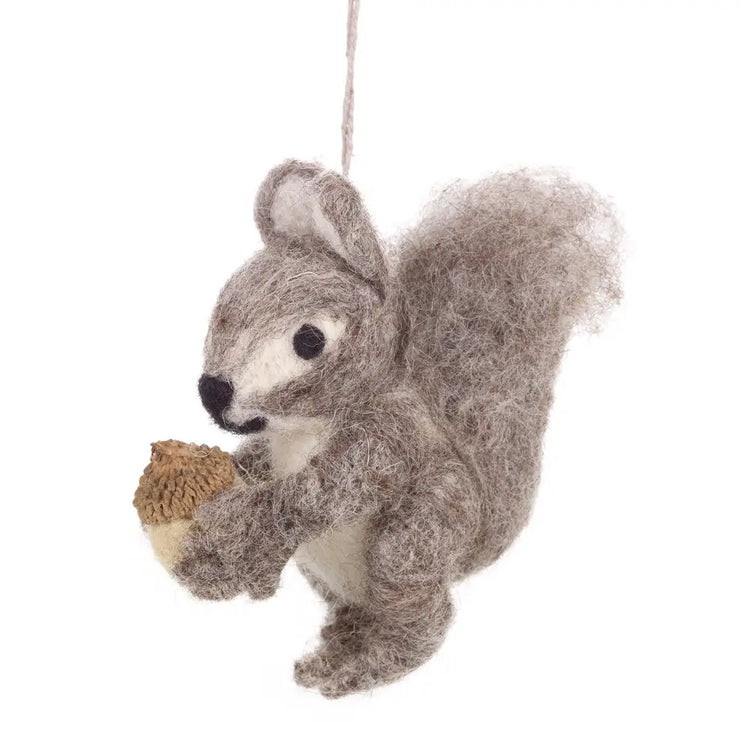 Eric the Squirrel Felt Ornament