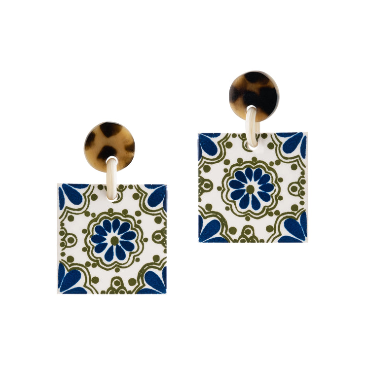 Madre Block Earrings - Mango + Main