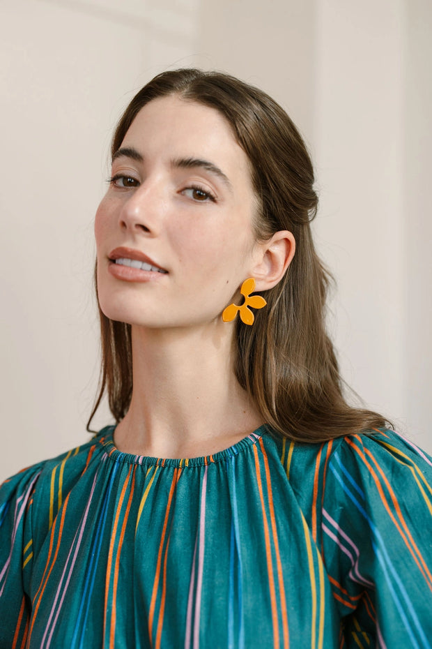 Orange Petal Earrings