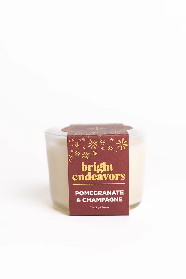 Pomegranate & Champagne Soy Candle - 7 oz mini