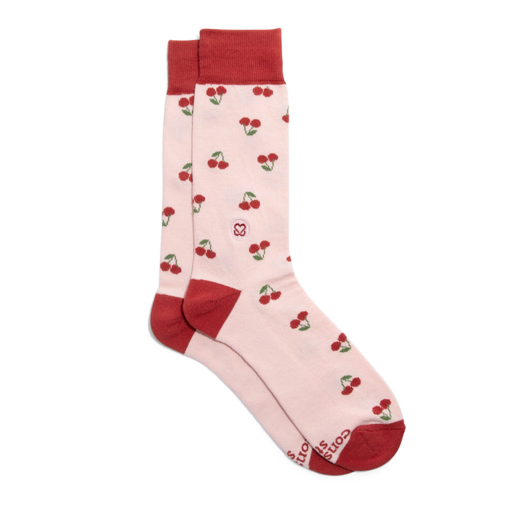 Socks that Support Self-Checks (Cherries)