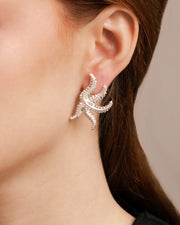 Silver Starfish Stud Earrings