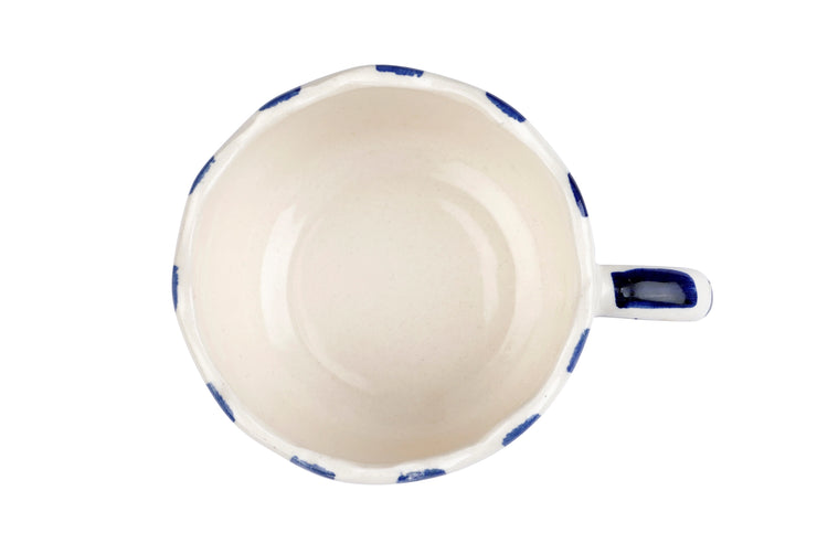 Ceramic Blue Cappuccino Cup