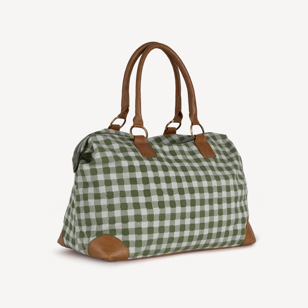 Malti Weekender - Olive Gingham