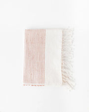 Riviera Striped Cotton Hand Towel - Blush