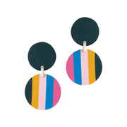 Pacific Stripe Double Dangle Earrings - Mango + Main