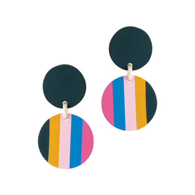 Pacific Stripe Double Dangle Earrings