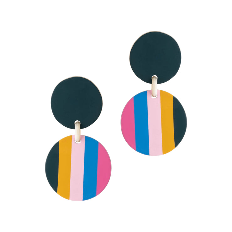 Pacific Stripe Double Dangle Earrings