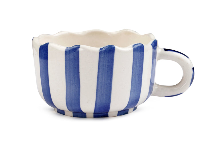 Ceramic Blue Cappuccino Cup