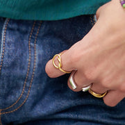 Knotted Circle Ring - Gold - Mango + Main