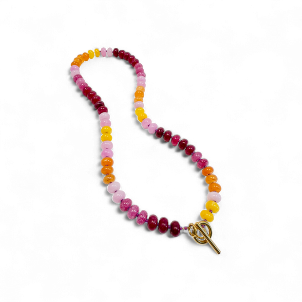 Bold Stone Necklace - Sunset
