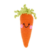 Hand Knitted Carrot Rattle - Mango + Main