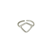 Diamond Framed Ring - Silver - Mango + Main