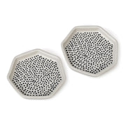 Hexagon Polka Dot Ceramic Serving Dish