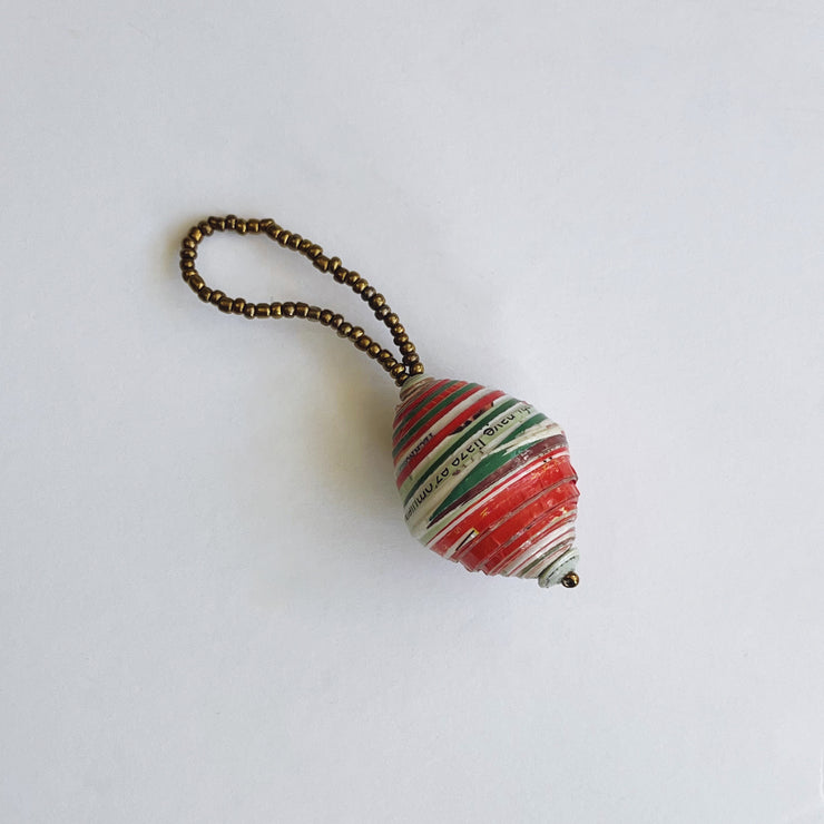 Holiday Paper Ball Ornament