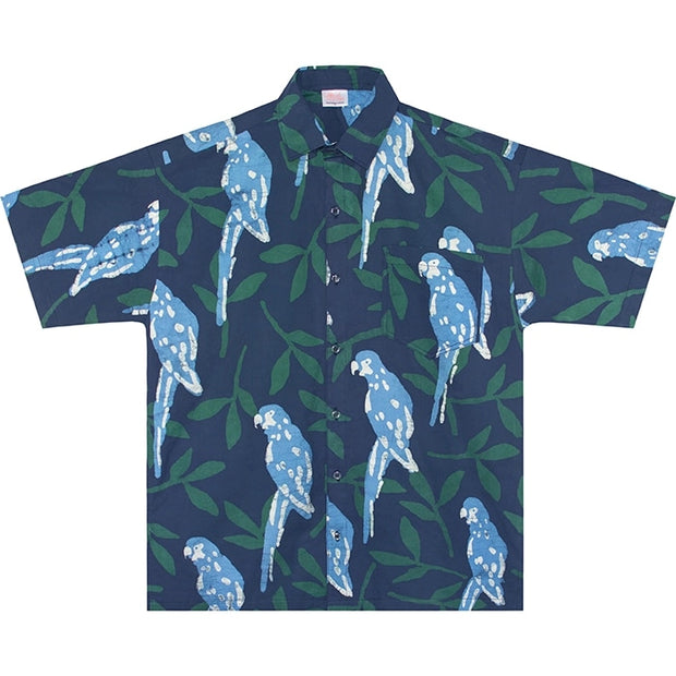 Men's Button Down Shirt - Parrots