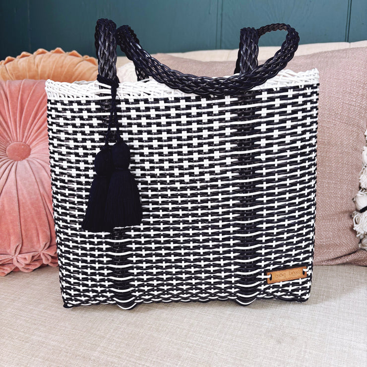 Medium Cesta Tote - Nautical Stripes