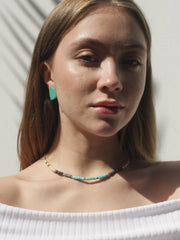 Gradient Bead Necklace - Turquoise - Mango + Main