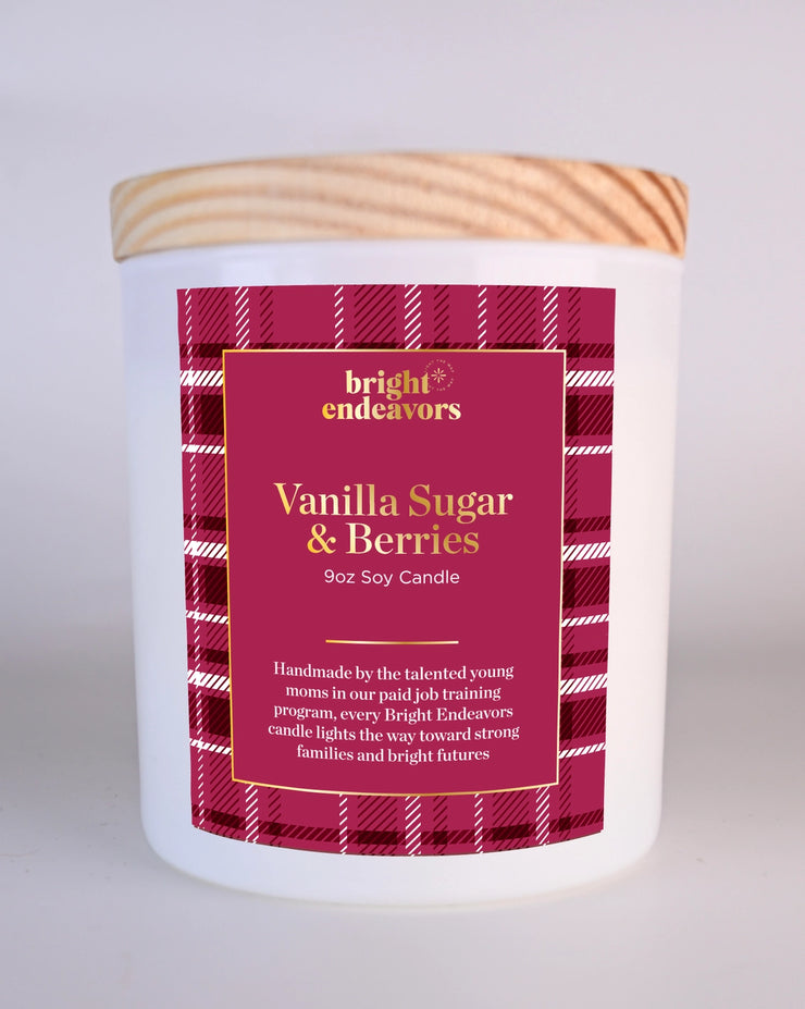 Vanilla Sugar & Berries Soy Candle - 9oz Glass