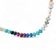 Bold Stone and Pearl Necklace - Coastal Glow