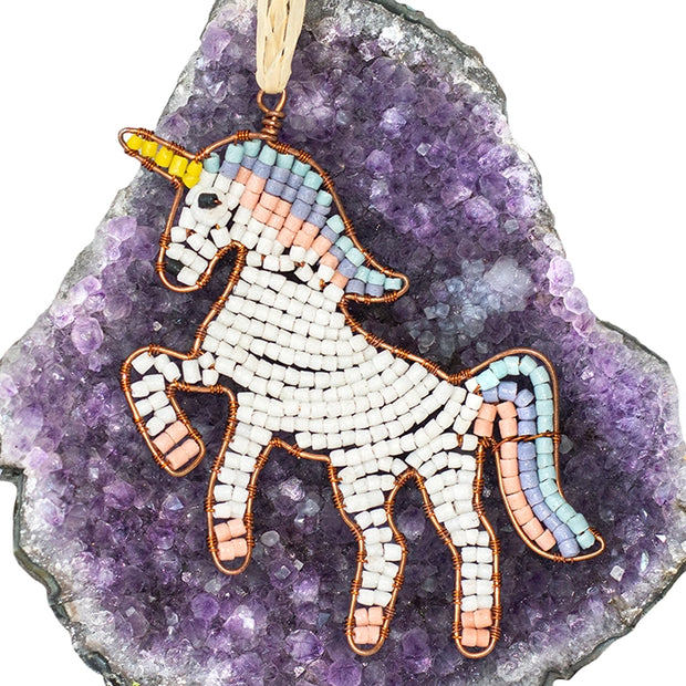 Recycled Glass Unicorn Ornament - Mango + Main