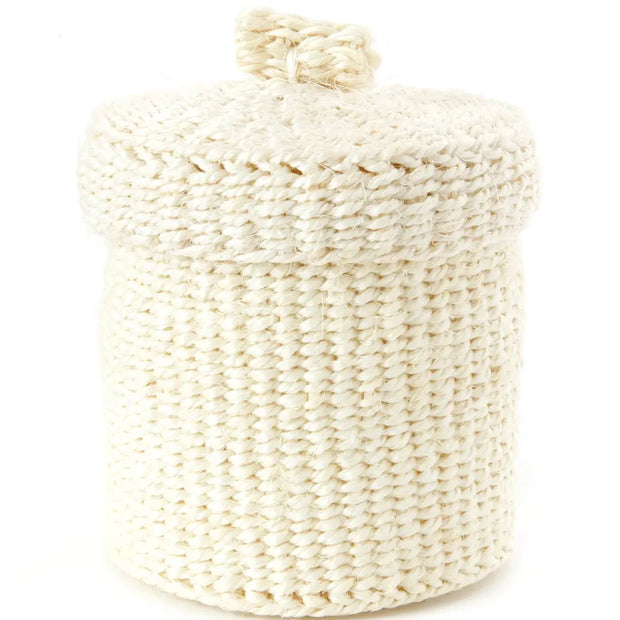 All Natural Sisal Lidded Container Basket - Mango + Main