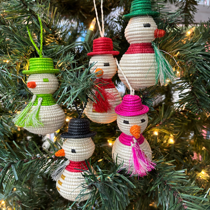 Woven Snowman Ornament