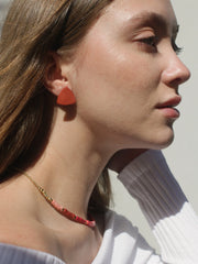 Mod Triangle Studs - Ruby - Mango + Main