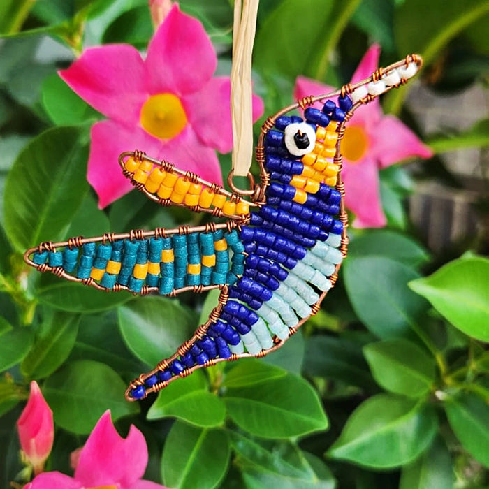 Recycled Glass Hummingbird Ornament - Mango + Main