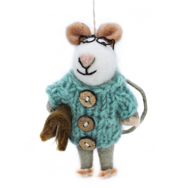 Susie the Mouse Felt Ornament - Mango & Main