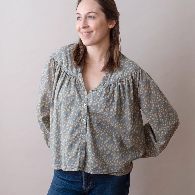 Isobel Top - Floret Sage - Mango & Main