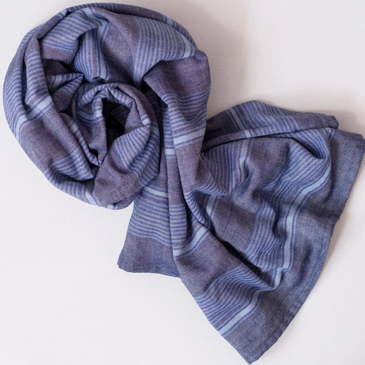 Shades of Blue Handwoven Scarf - Mango & Main