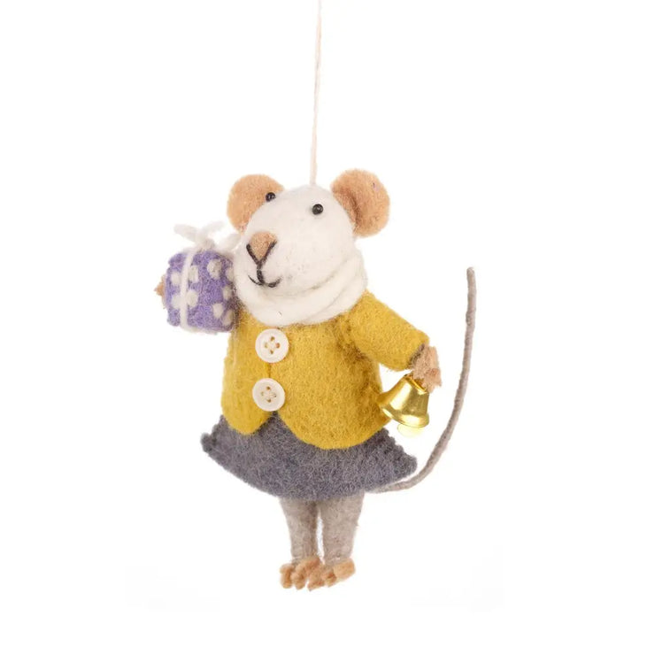 Agnes the Mouse Felt Ornament