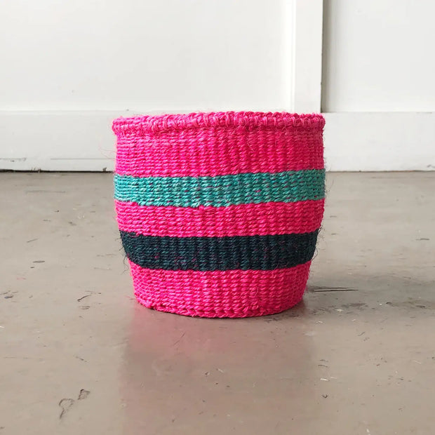 Storage Plant Basket - Pink & Teal