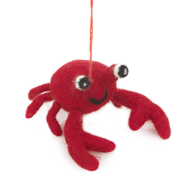 Red Crab Felt Ornament - Mango + Main