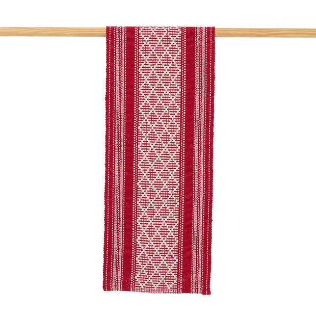 Bright Red Rethread Table Runner