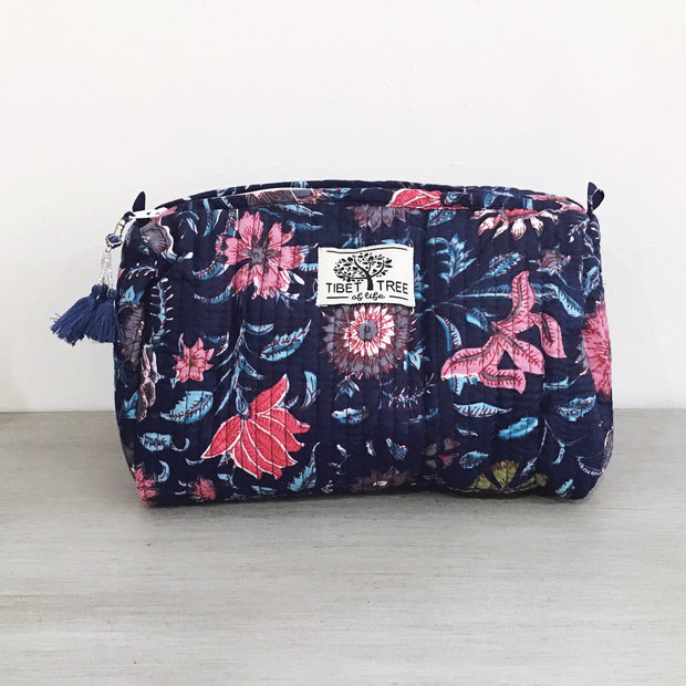 Quilted Toiletry Bag - Midnight Garden